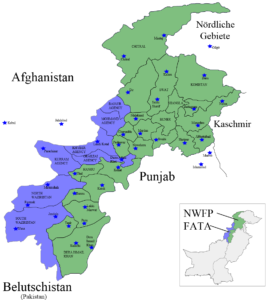 FATA Pakistan Landkarte